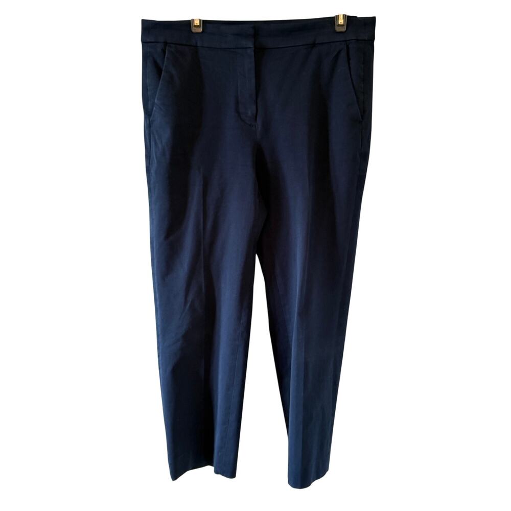 Women's J Crew Kate Navy Front Pockets Dress Work Office Pants Size 12P